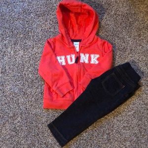 Baby boy sweater and jegging set